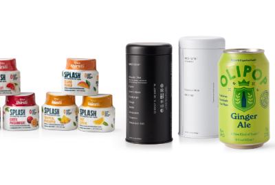Wellness drink brands next to each other including Olipop, MudWtr, and Ninja Thirsti