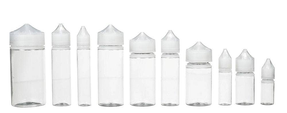 A selection of vape juice bottles