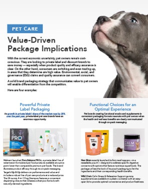 Pet Care: Value-Driven Package Implications