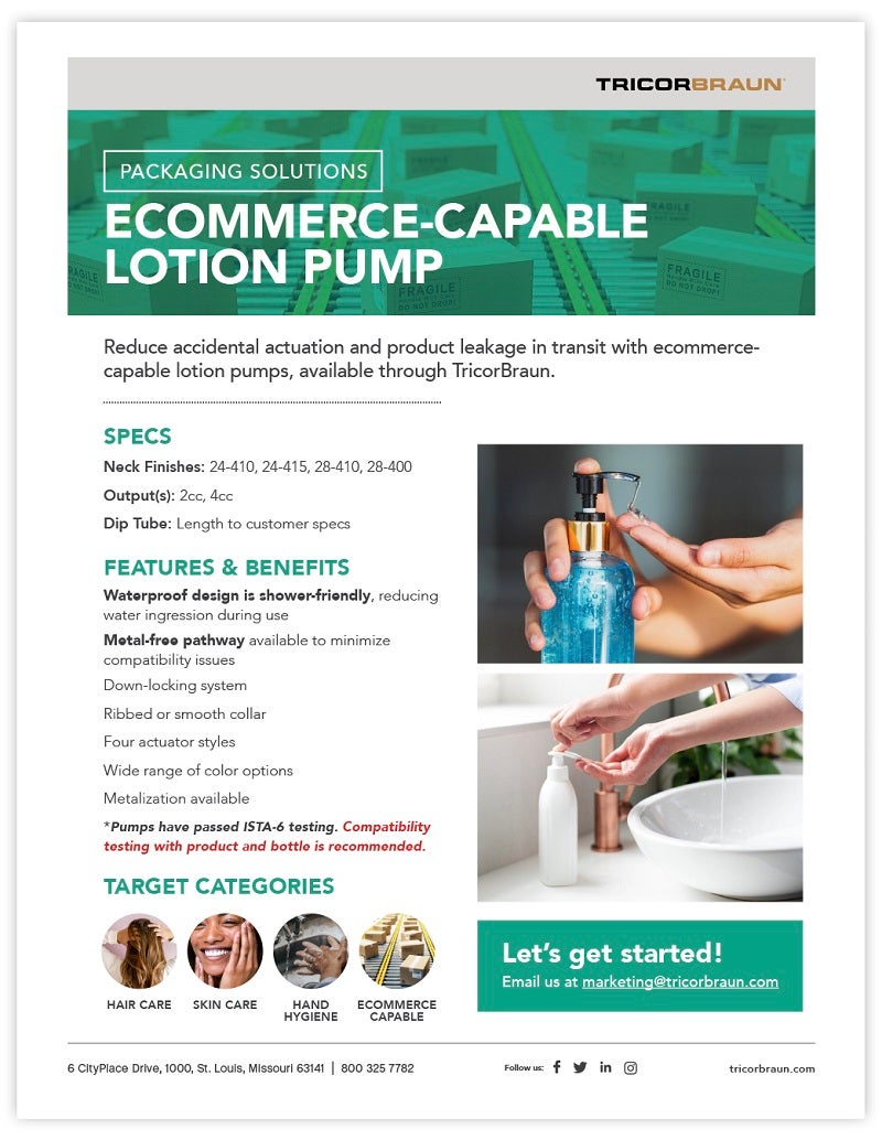 Ecommerce-Capable Lotion Pumps