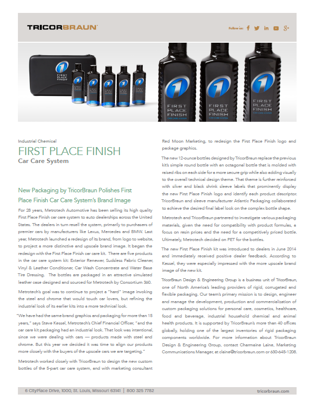 First Place Finish Car Care System