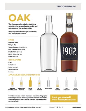 Oak: Glass Spirits Packaging