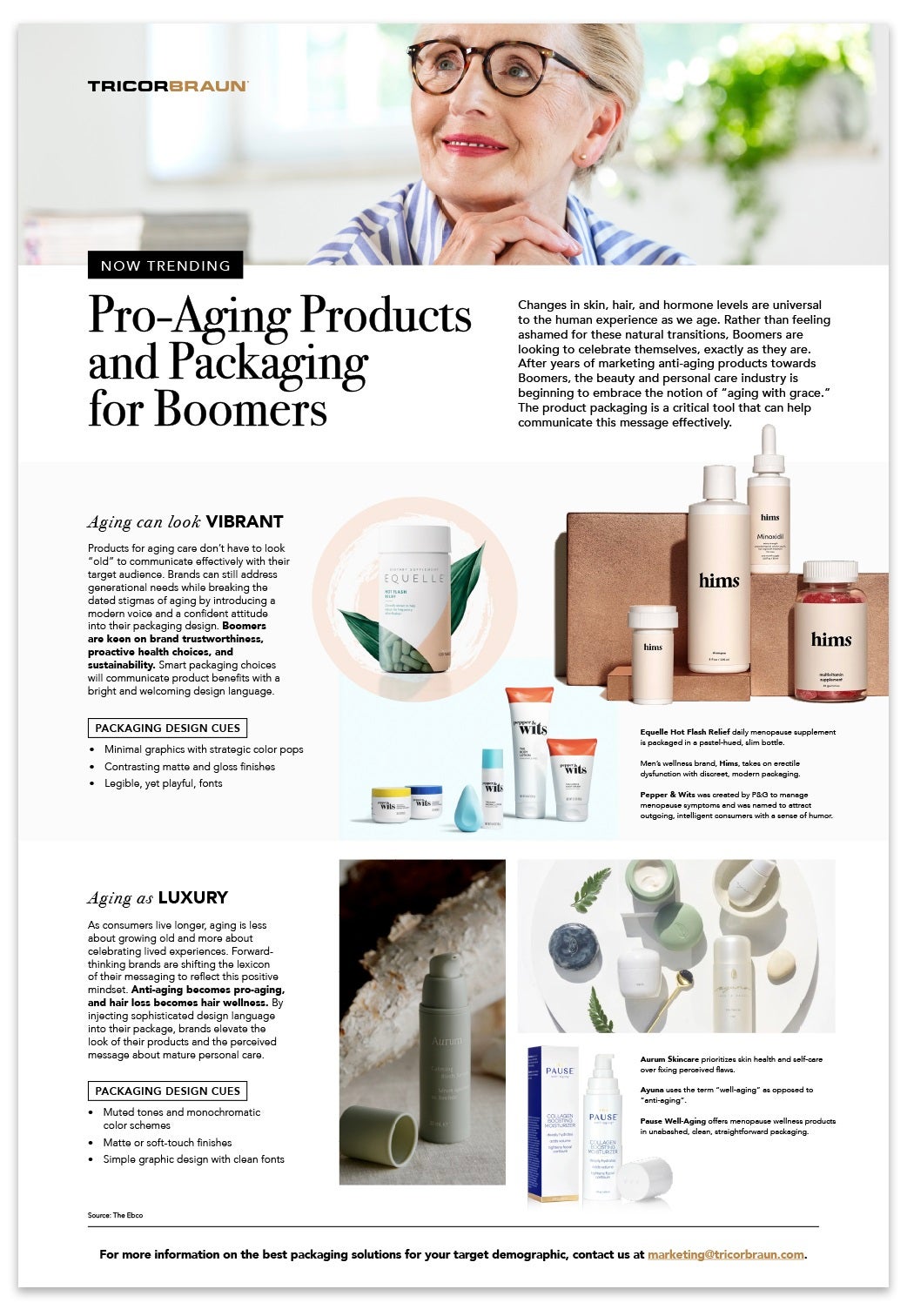 Pro-Aging Products and Packaging for Boomers