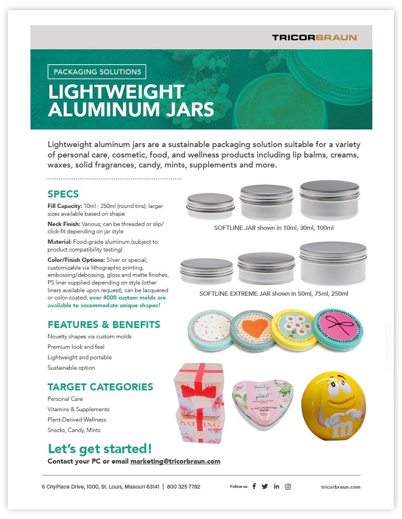 Lightweight Aluminum Jars