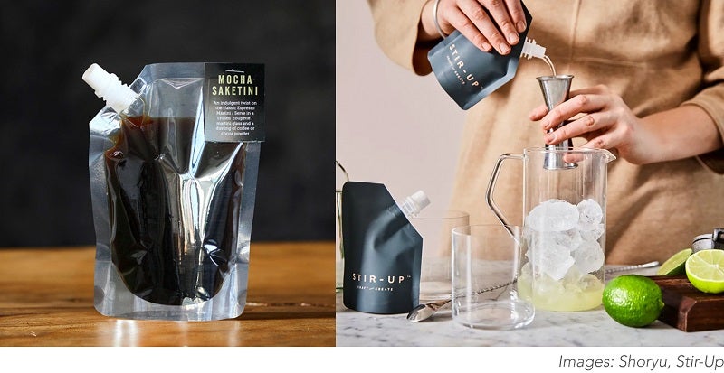 Portable Cocktails in Flexible Pouches