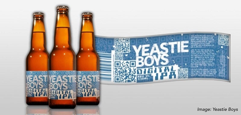 Yeastie Boys created a QR code-based label