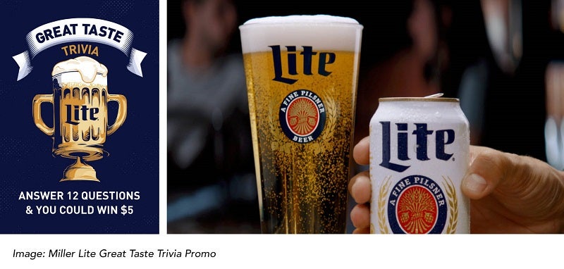 Miller Lite's “Great Taste Trivia,”