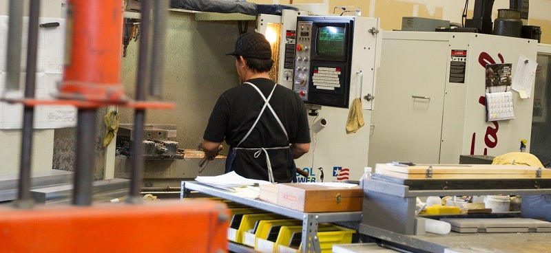 Bottles being molded at a manufacturer